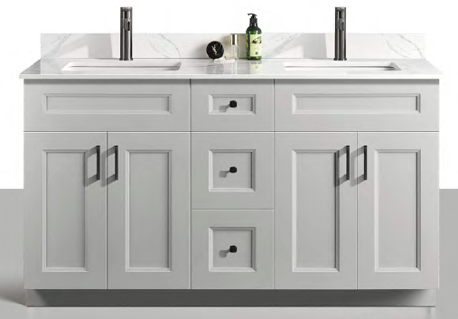 Pine Wood Vanity - 60" Double Sink