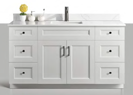 Pine Wood Vanity - 60" Single Sink