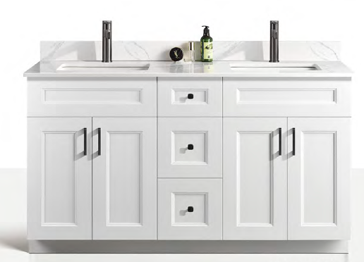 Pine Wood Vanity - 60" Double Sink