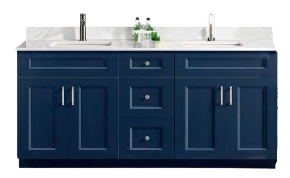 Pine Wood Vanity - 72" Double Sink