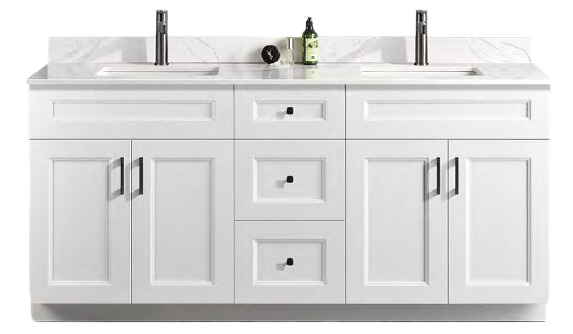 Pine Wood Vanity - 72" Double Sink