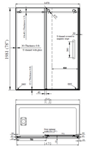 Sliding Shower Door - Flat Tube Track